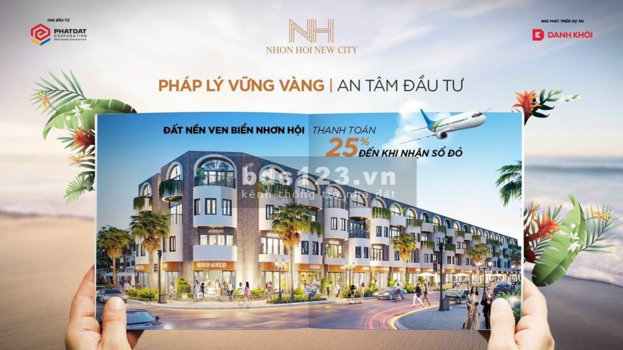 Đất Nền Dự Án Nhơn Hội New City, ngân hàng hỗ trợ vay, thanh toán linh hoạt sổ sẵn