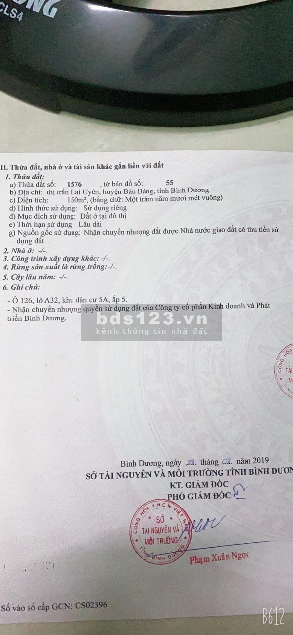 Bán lô đất diện tích sử dụng 150m2 ngay trung tâm hành chính kinh doanh buôn bán ngay