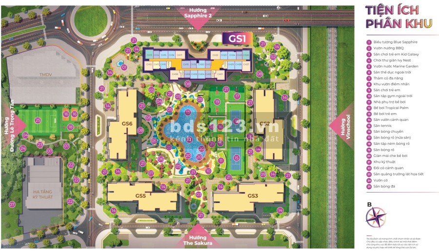 Bán SHOP khu GS1 tại Vinhome Smart City, View bể bơi, kinh doanh, đầu tư, ân hạn lãi xuất 2 năm