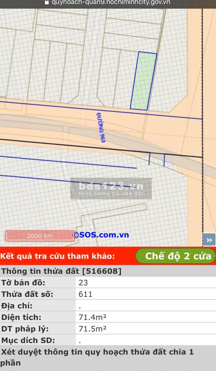 Bán gấp lô (4.5x21) mặt tiền đường 963 phường Phú Hữu, Quận 9, giá bán 4.9tỷ, LH 0918090039