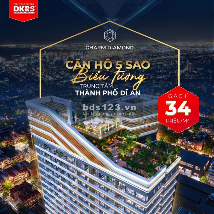 Căn hộ đạt tiêu chuẩn 5 Sao Chuẩn Resort bật nhất tại TP Dĩ An, BD giá chỉ 34 triệu/m2