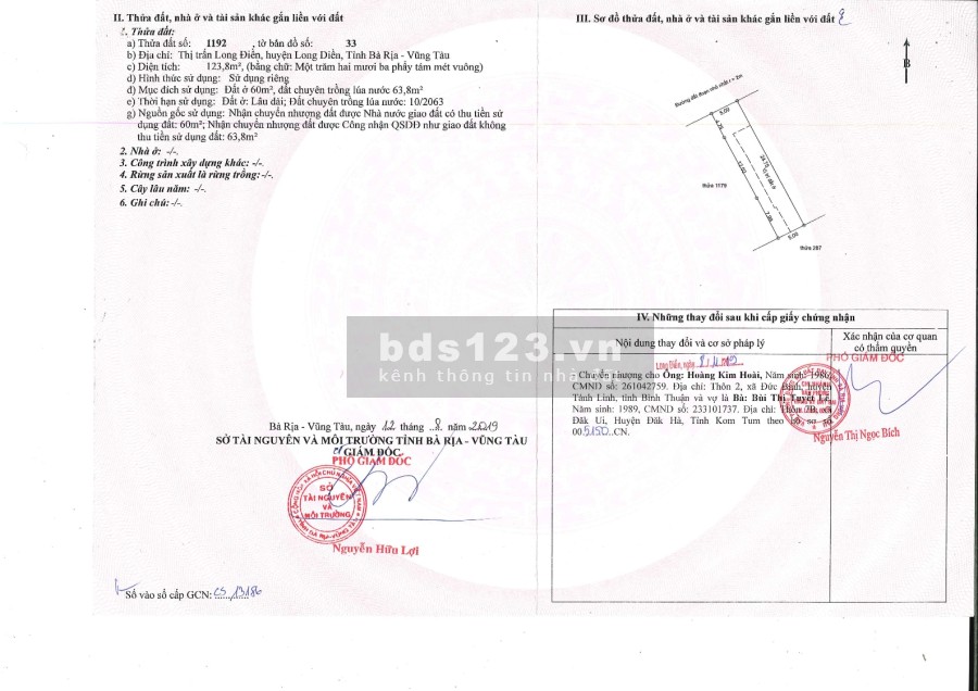 Cắt lộ 300 triệu còn 1.32 tỷ lô đất nền Bà Rịa, dtsd 103.5m2, sổ đỏ ngay chân cao tốc, đủ sổ