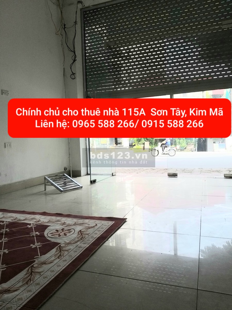 Chính chủ cho thuê mặt bằng kinh doanh phố 115a Sơn Tây, Kim Mã 40X5 khu dân cư hiện hữu