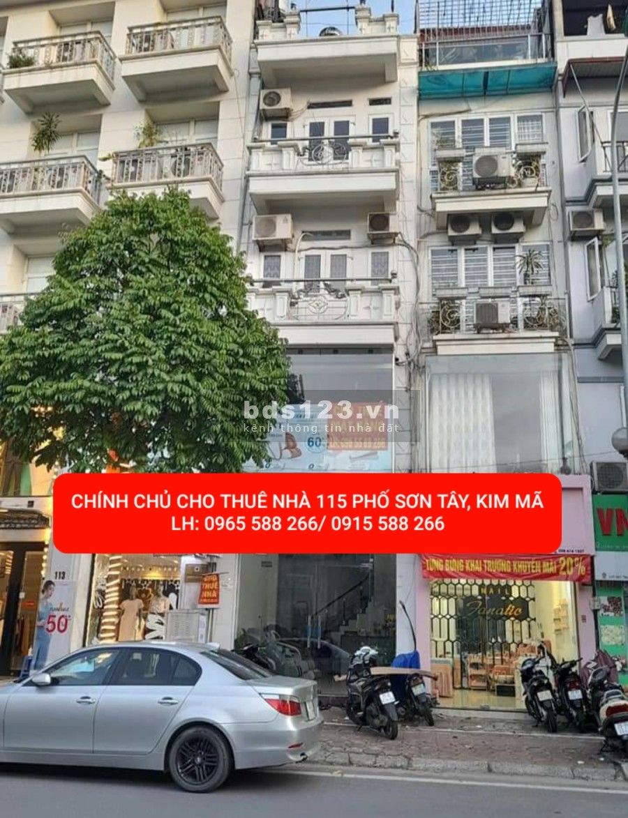 Chính chủ cho thuê mặt bằng kinh doanh phố 115a Sơn Tây, Kim Mã 40X5 khu dân cư hiện hữu