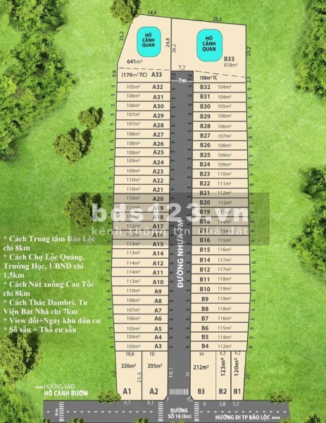 Bán đất nền khu nghỉ dưỡng Lộc Quảng Hill 600 triệu/nền thổ cư 100% sổ sẵn công chứng 30 ngày