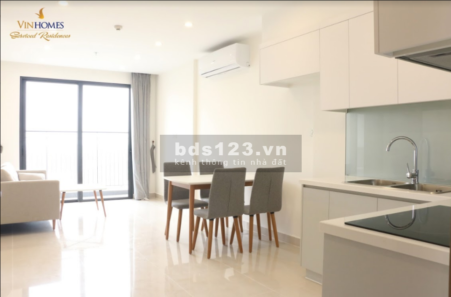 Cho thuê căn 2 Phòng ngủ, 60m2,có điều hòa, tại Vinhomes Smart City 6tr