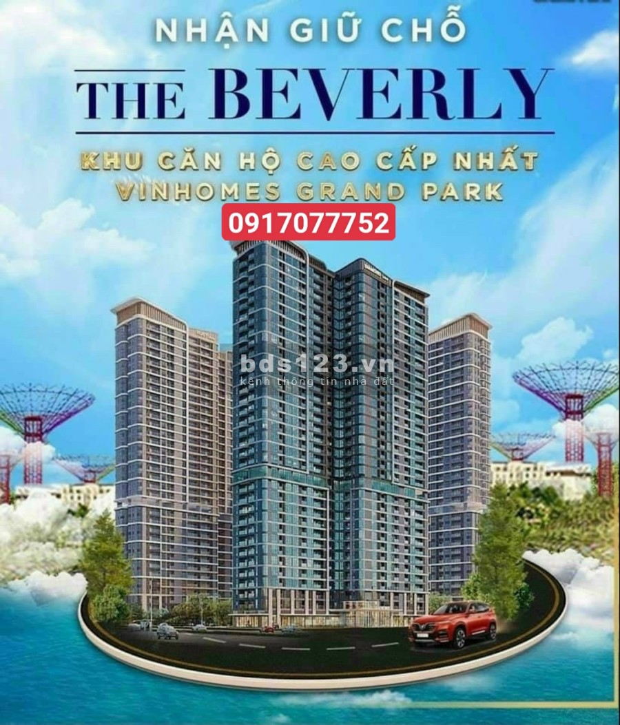 Giá cực rẻ cho khu Căn Hộ cao cấp Beverly tại Vinhomes Grand Park - chỉ từ 55tr/m2