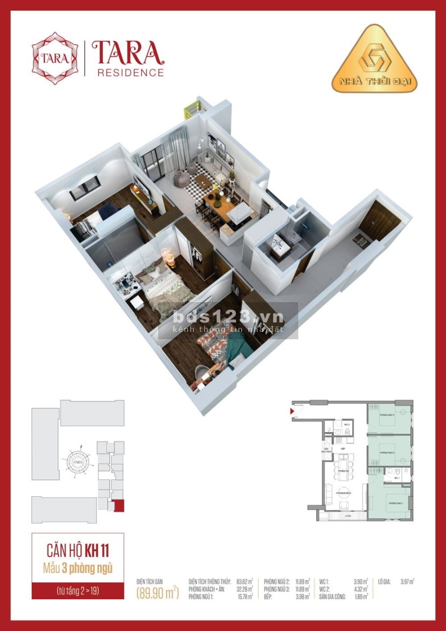 Chính chủ bán gấp căn hộ 3PN giá siêu mềm, vị trí đẹp tại Quận 8 khu dân cư hiện hữu