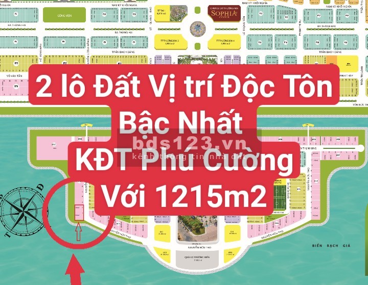 Bán lô đất view 2 mặt biển đẹp nhất độc tôn nhất KĐT Phú Cường 1215m2, giá 35 tỷ sở hữu 1 lô góc