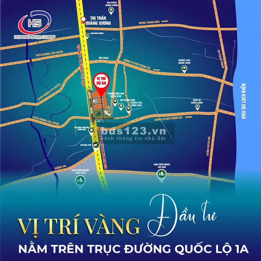 Mặt bằng 5158 khu đô thị Quảng Ninh, Quảng Xương, Thanh Hoá Pháp Lý An Toàn, sổ đỏ có sẵn