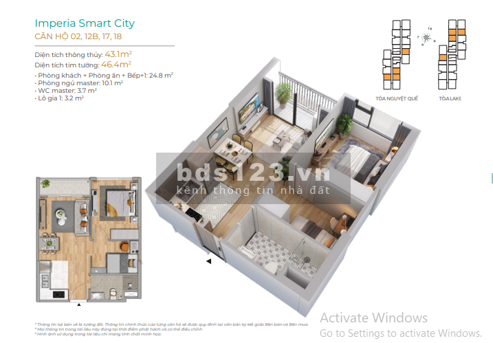 (CK 17% căn)Sắp mở bán căn hộ View Hồ Imperia Smart City vị trí đắc địa tại KĐT Vinhomes Smart City