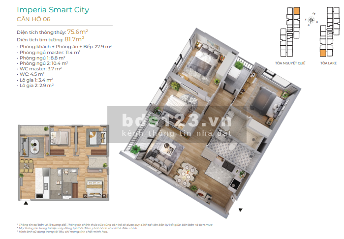 (CK 17% căn)Sắp mở bán căn hộ View Hồ Imperia Smart City vị trí đắc địa tại KĐT Vinhomes Smart City