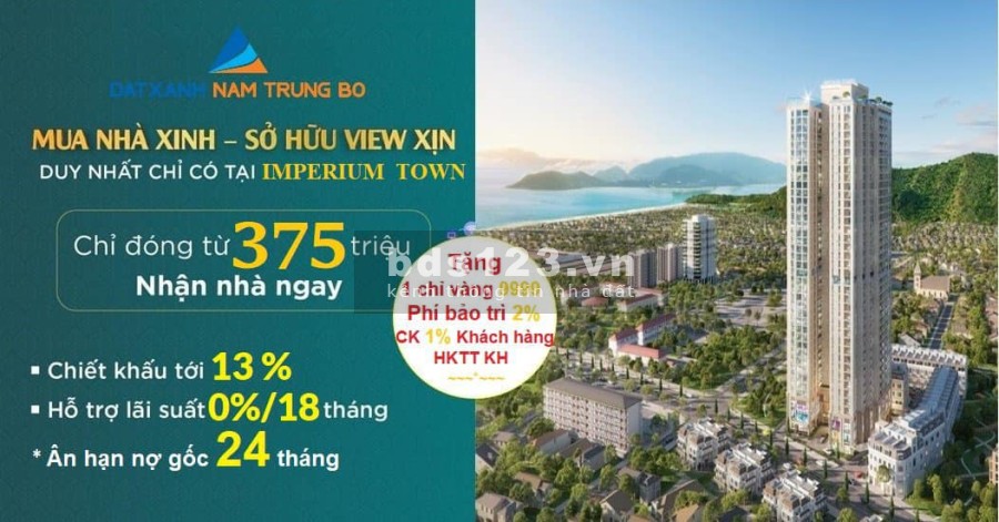 Bán căn hộ trái tim thành phố biển Nha Trang, chung cư Imperium Town khu dân cư đông