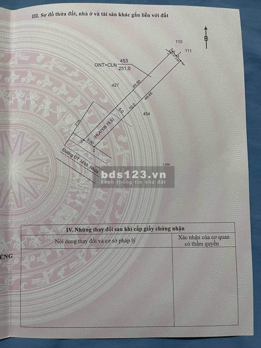 Cần ra gấp lô đất mặt tiền dt749A sổ sẵn công chứng ngay khu dân tri cao, hàng xóm văn minh