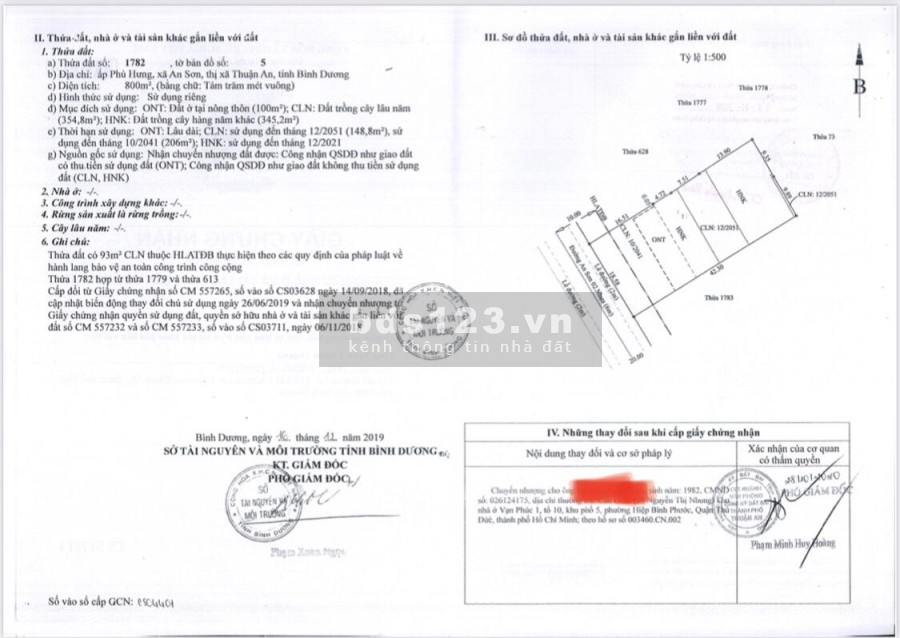 Chủ kẹt cần bán lô đất diện tích 800m2 An Sơn 2 Thuận An Bình Dương, sổ hồng chính chủ