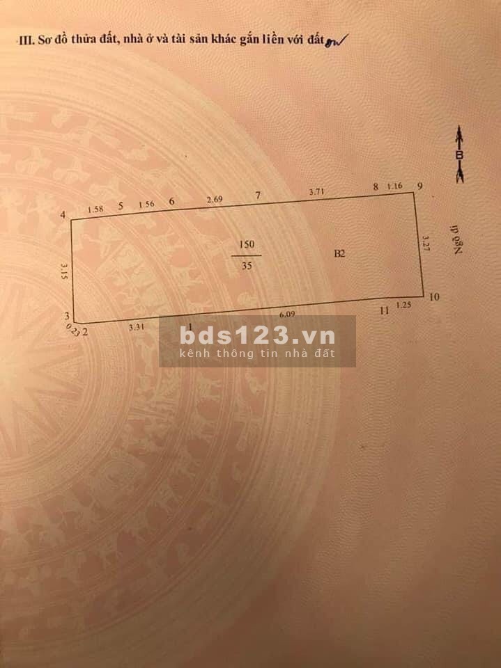 Thọ Lão diện tích sử dụng 35m2, 3 tầng, mặt tiền 3.3m giá bán 3.75 tỷ Quận Hai Bà Trưng