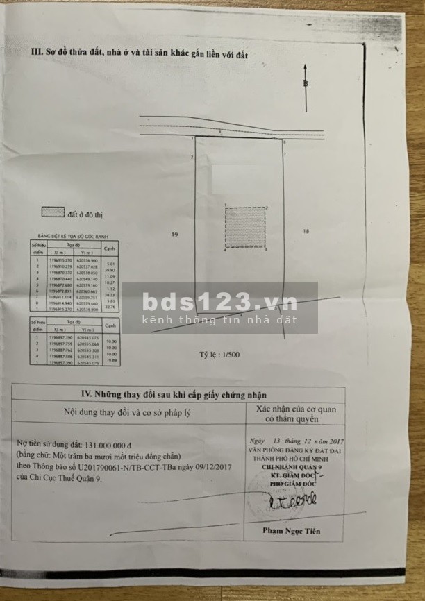Bán lô đất xây biệt thự vườn 1000m2 tại phường Long Phước Quận 9 liên hệ 0946788007