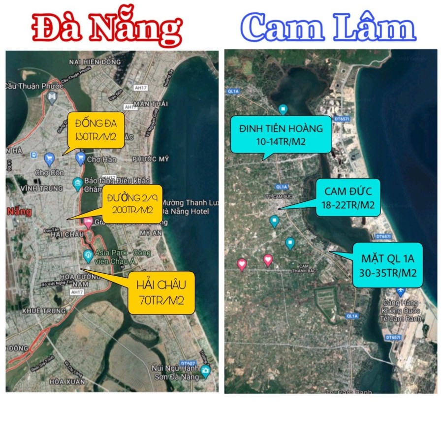 Qũy hàng phân lô đất nền Cam Lâm Khánh Hòa top 1 du lịch biển, mặt đầm thủy triều Cam Lâm