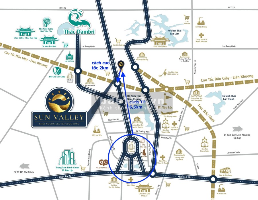 Tổng quan đát nề Sun Valley Bảo Lộc, giá tốt đầu tư sinh lời, tiện ích đầy đủ, xe vào tận nơi