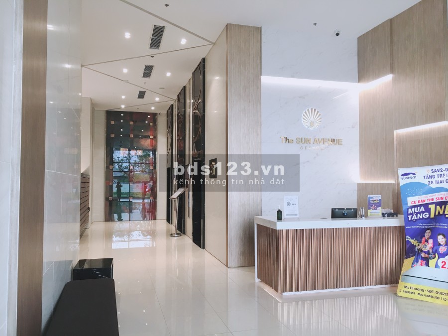Căn 1PN+1 chung cư The sun Avenue, dt 56m2, full nội thất mới, cho thuê giá rẻ - Cách Q1 chỉ 8ph