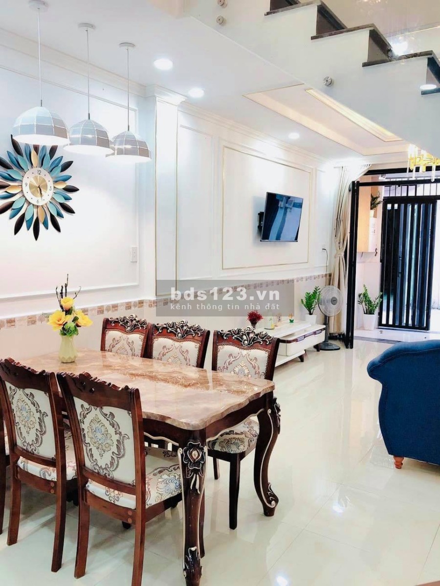 Bán gấp nhà mới, hẻm xe hơi Nơ Trang Long, diện tích sử dụng 63m2, 4 tầng, giá 6tỷ9TL.