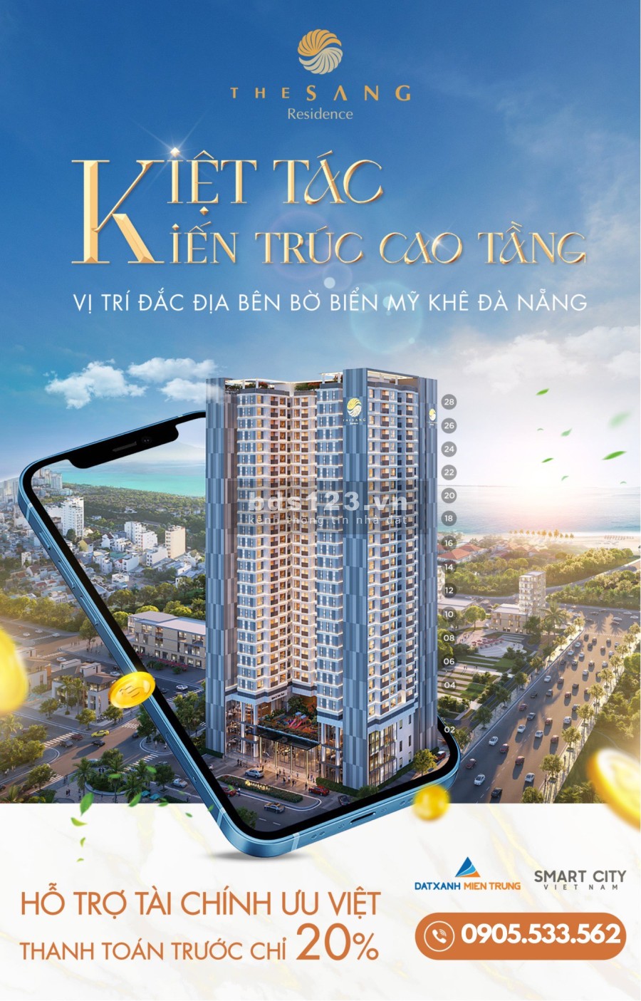 Căn hộ chung cư cao cấp the Sang Residence chiết khấu cao, hỗ trợ vay ngân hàng 80%