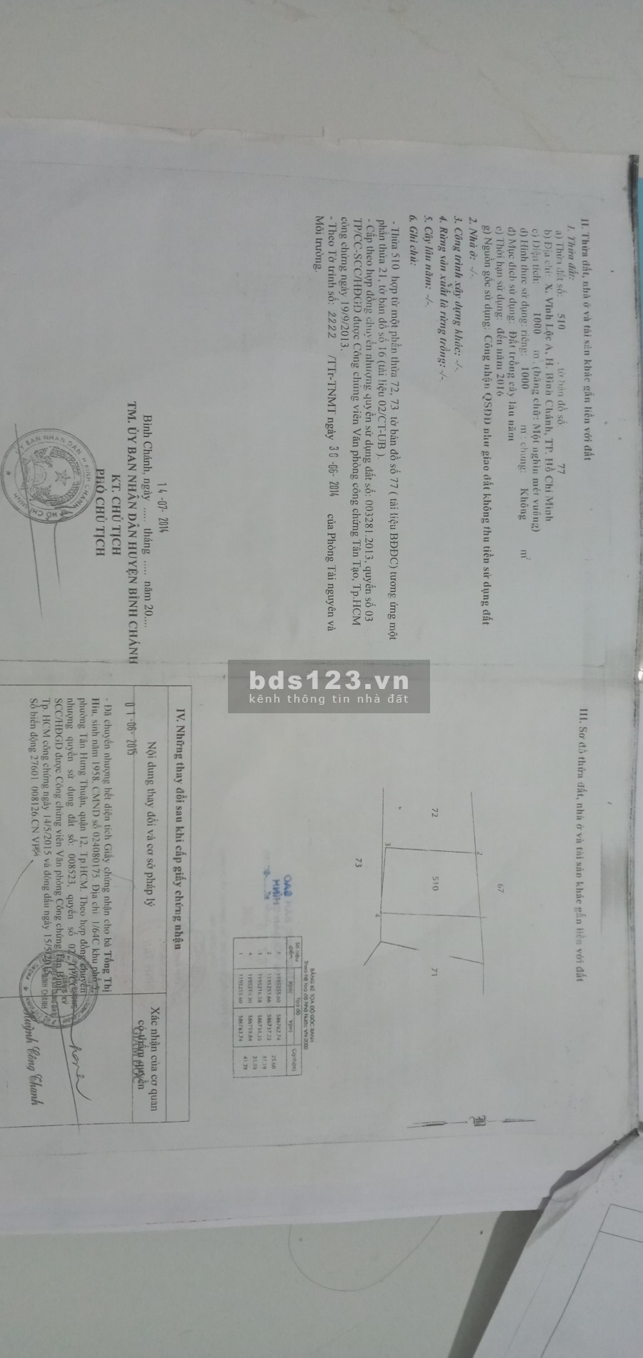 Bán đất nền vùng ven Vĩnh Lộc A, Bình Chánh, giấy tờ hợp lệ, không tranh chấp giá 380 triệu