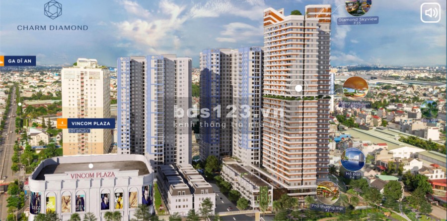 Căn hộ cao cấp sát Vincom Dĩ An, KCN bao quanh mở bán GD1 tháp mới giá siêu tốt,tặng nội thất CK 8%