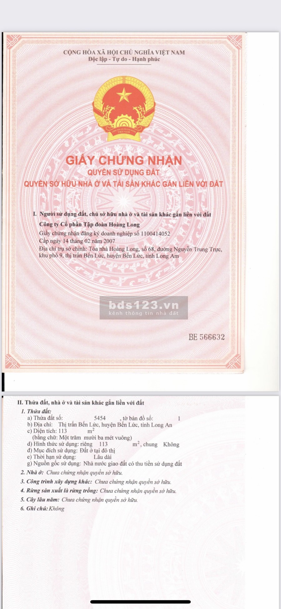 Đất nền nhiều diện tích trung tâm Thị trấn Bến Lức mặt tiền quốc lộ 1A