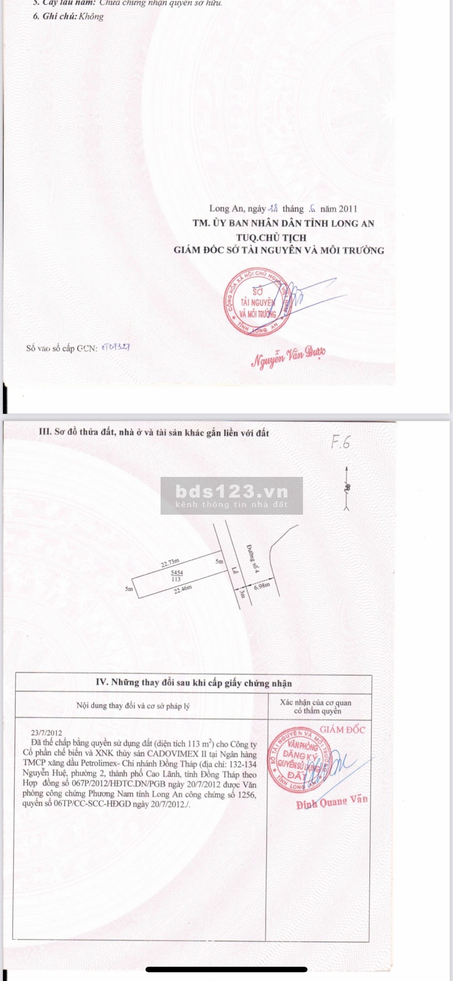 Đất nền nhiều diện tích trung tâm Thị trấn Bến Lức mặt tiền quốc lộ 1A