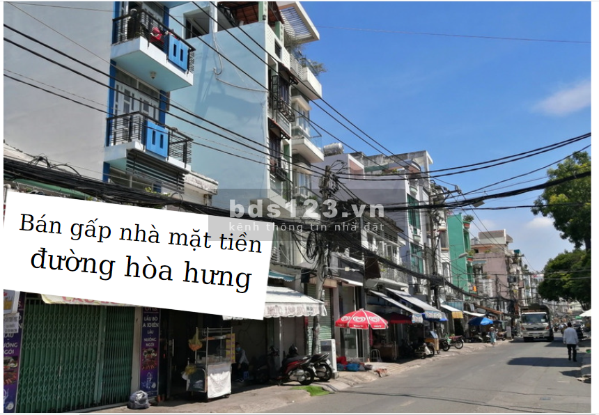Cần bán gấp nhà mặt tiền đường Hòa Hưng Quận 10 pháp lý chính chủ, 1 trệt, 4 lầu đúc kiên cố