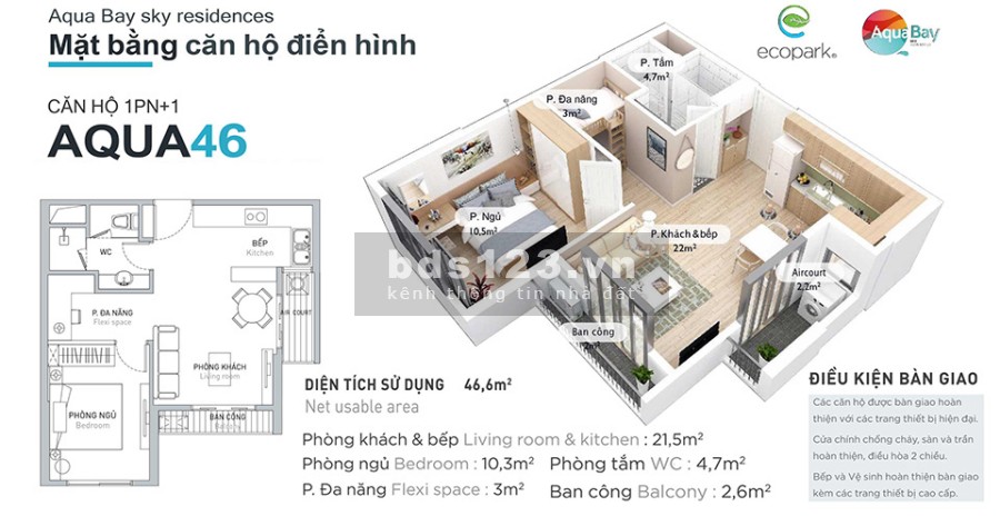 Bán căn hộ 46m tòa Sky ban công rộng đủ đồ giá 1350 bao phí ! liên hệ em Thắng : 0867966695