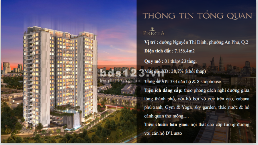 Qúy 1/2022 giao nhà, Căn hộ liền kề THỦ THIÊM PRECIA Q2 3PN 101m2 chỉ 5.974 tỷ