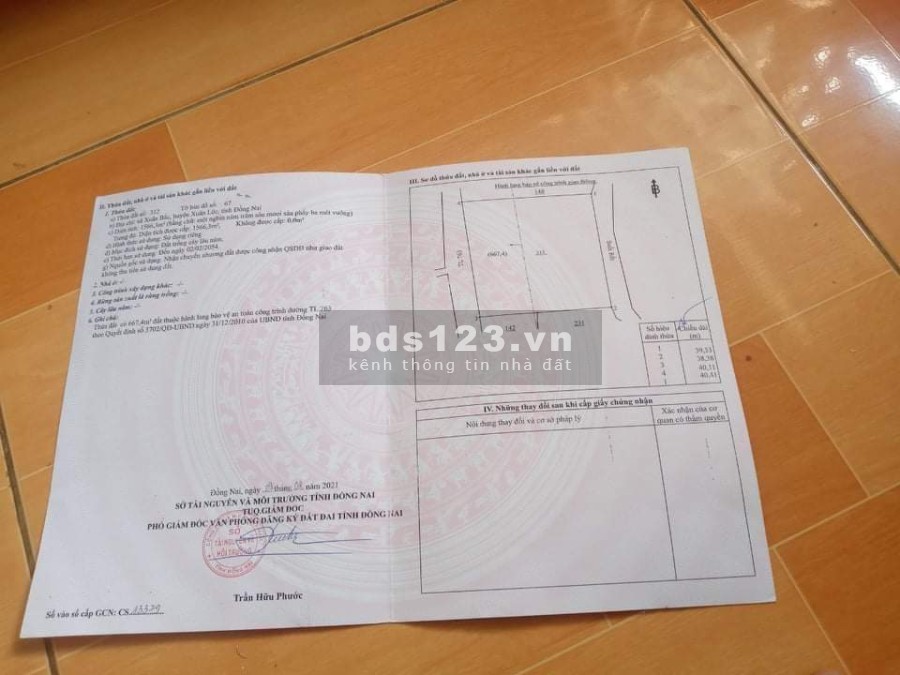 Đất Mặt Tiền TL 763 Xuân Bắc Đồng Nai diện tích sử dụng 39x40 giá bán 175 triệu sổ sẵn chính chủ