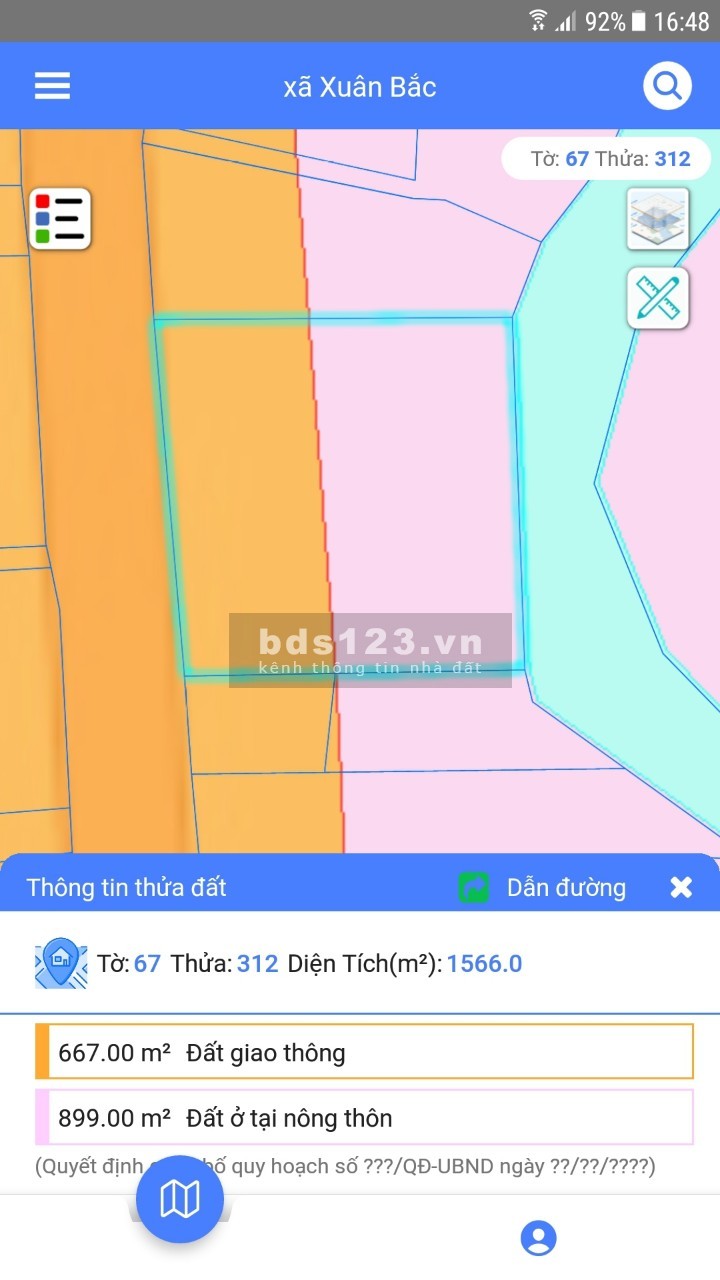 Đất Mặt Tiền TL 763 Xuân Bắc Đồng Nai diện tích sử dụng 39x40 giá bán 175 triệu sổ sẵn chính chủ
