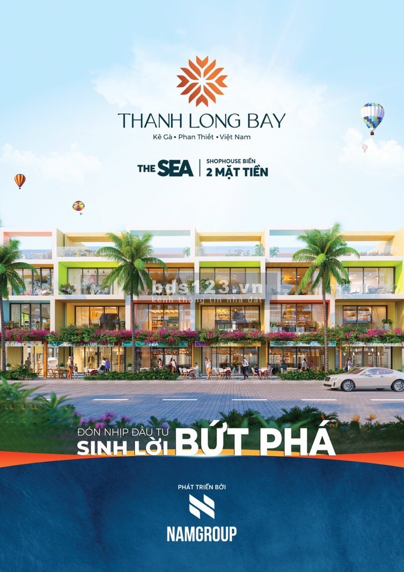 Shophouse 2 mặt tiền biển by Thanh Long Bay chiết khấu cao, nhiều chính sách ưu đãi