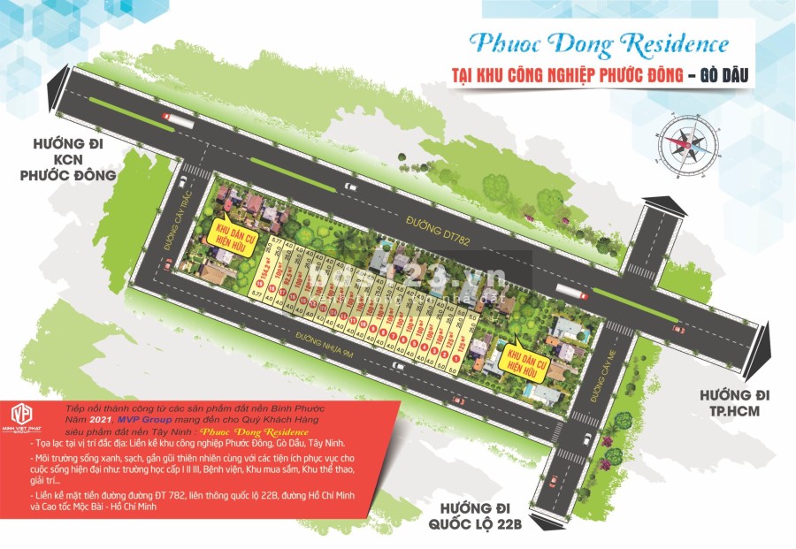 Đất nền khu công nghiệp Phước Đông Gò Dầu Tây Ninh, có sổ sẵn ra công chứng, bàn giao ngay