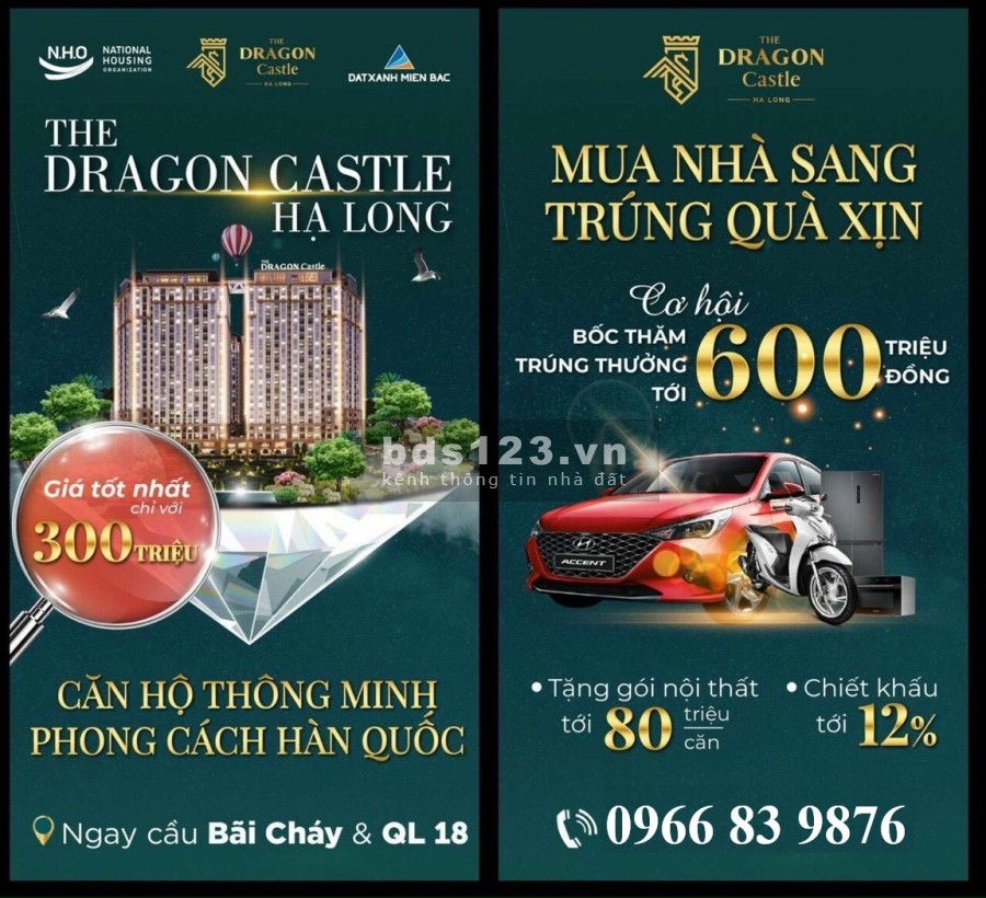 Tổ ấm trong mơ An cư Phồng Vinh, đầu tư sinh lời chung cư The Dragon Castle sở hữu lâu dài