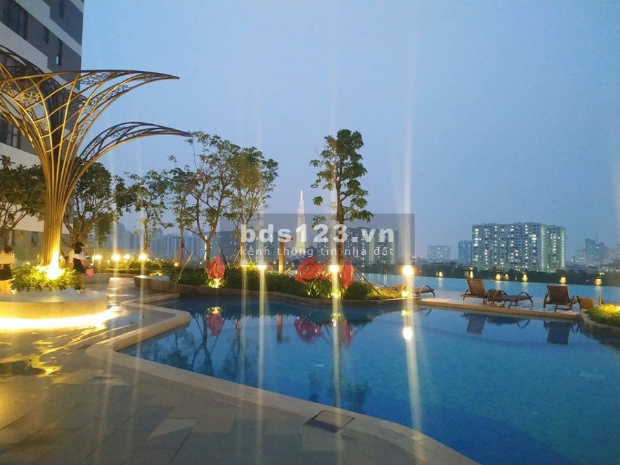 Bao Phí quản lý căn 1PN chung cư The Sun Avenue, nội thất mới, căn góc view sông