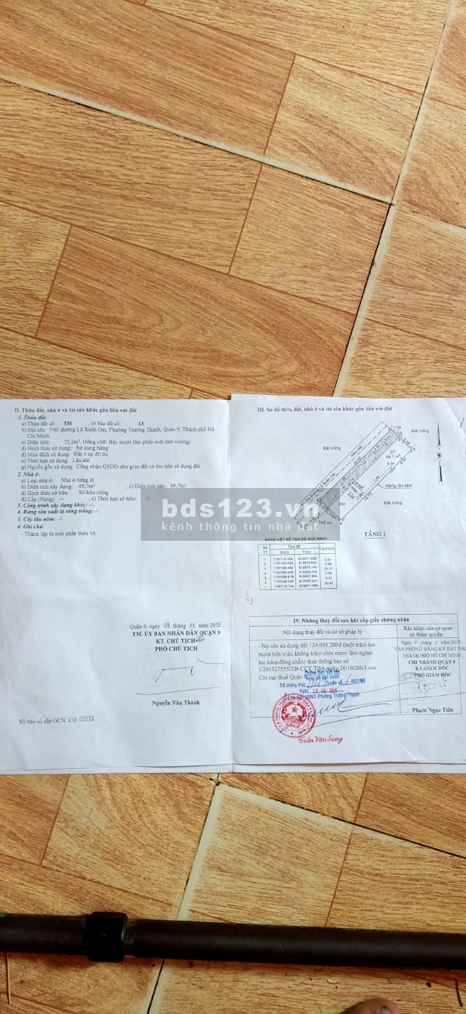 Nhà 1 trệt 1 lầu.1 pH khách, 2 pH ngủ, 2 toilet. 1,5 tỷ có thương lượng