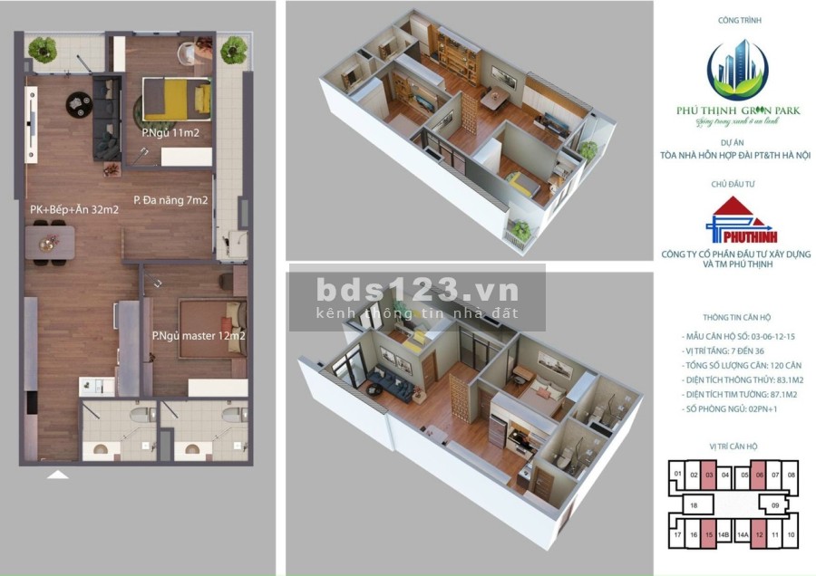 Phú Thịnh Green Park giá trực tiếp từ chủ đầu tư tiện ích nội khu đẳng cấp, giá tốt, lhcc