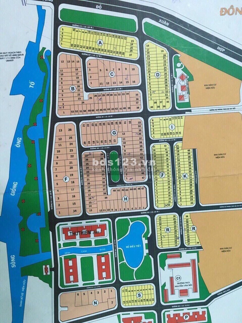 Bán Lô B2x hướng đông bắc dự án Đông Thủ Thiêm. Quận 2. dt 8x20, sổ, Gía 14.4 tỷ
