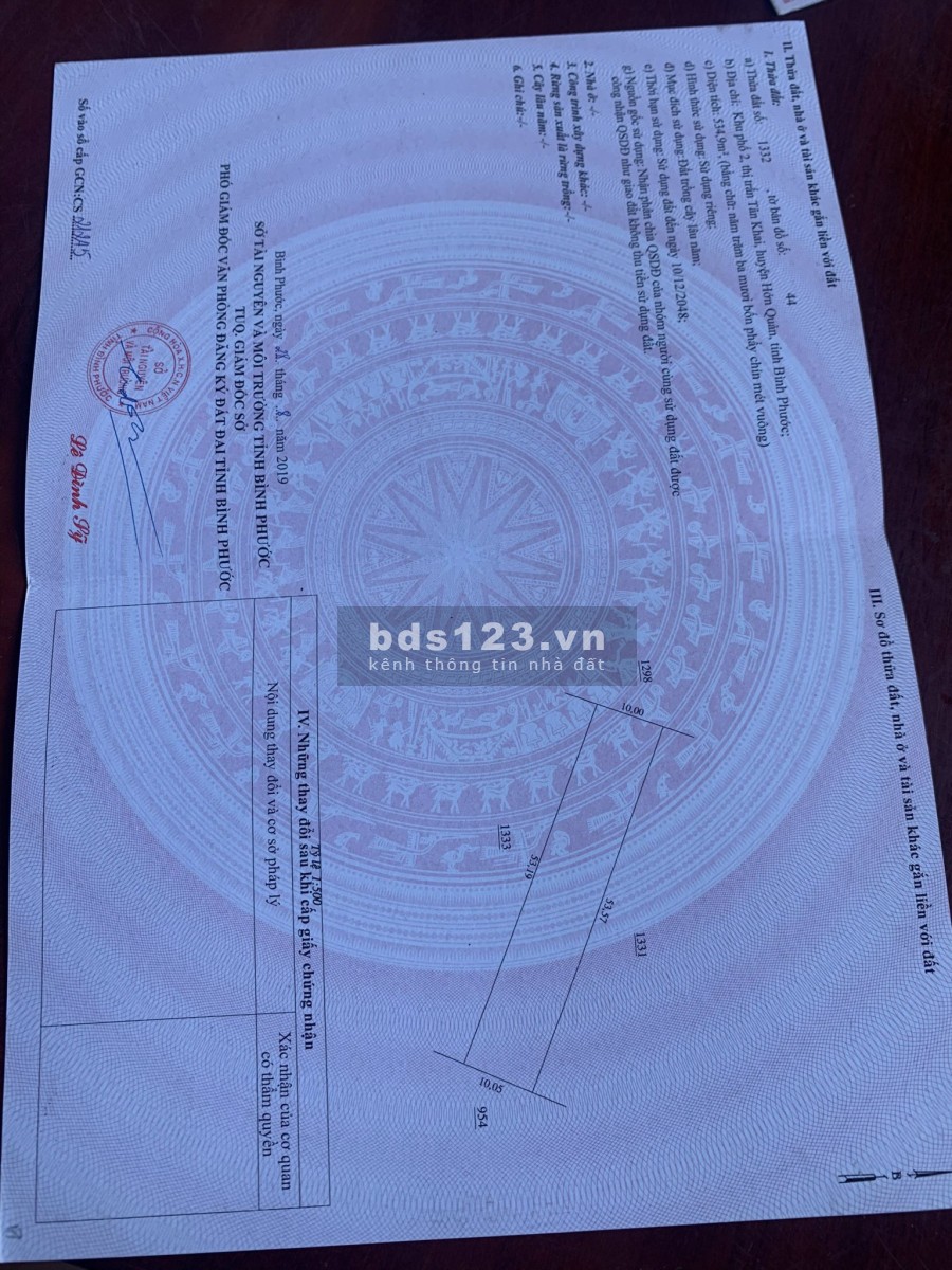 Bán đất nền dự án Tân Khai Hớn Quản, Bình Phước, giá rẻ đầu tư sinh lời cao, pháp ly đủ