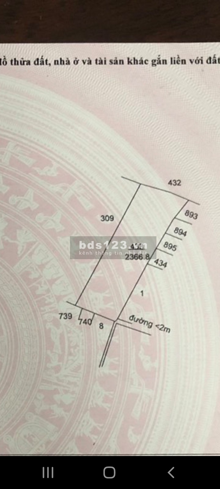 Bán 2366,8m2 đất lúa đường xe tải giá 3,1 tỷ bớt lộc liên hệ 0975642152, pháp lý đầy đủ