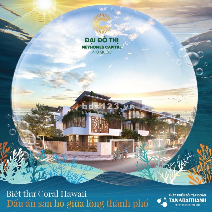 Sót lại 3 căn ngoại giao biệt thự Coral Hawaii Meyhomes Capital Phú Quốc Chiết khấu 17%