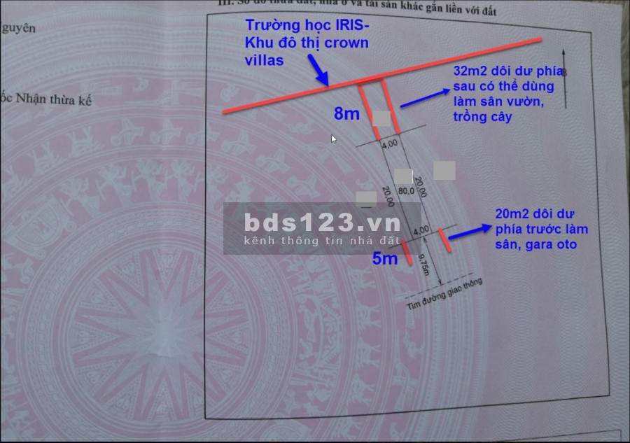 Chính chủ cần bán đấy cạnh khu đô thị Crowwn Villax Thái Nguyên, giá bán 1.2xx tỷ, lh 0986652582