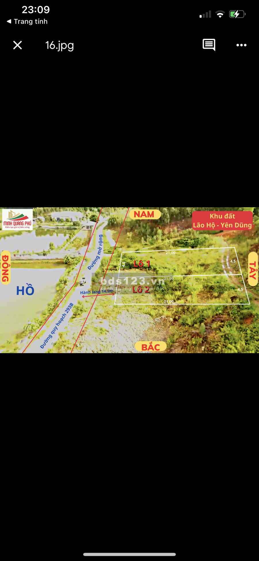 Sở hữu lô đất phong thuỷ lưng Tựa núi, mặt hướng hồ giá chủ đầu tư, sổ chính chủ