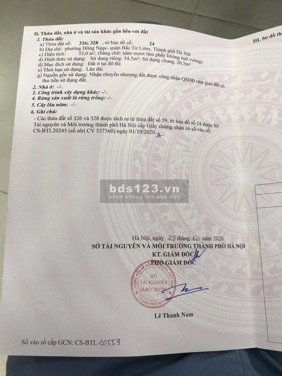 Chính chủ gửi bán đất Đại Mỗ Quận Nam Từ Liêm diện tích sử dụng 180m2 giá bán 16.2 tỷ