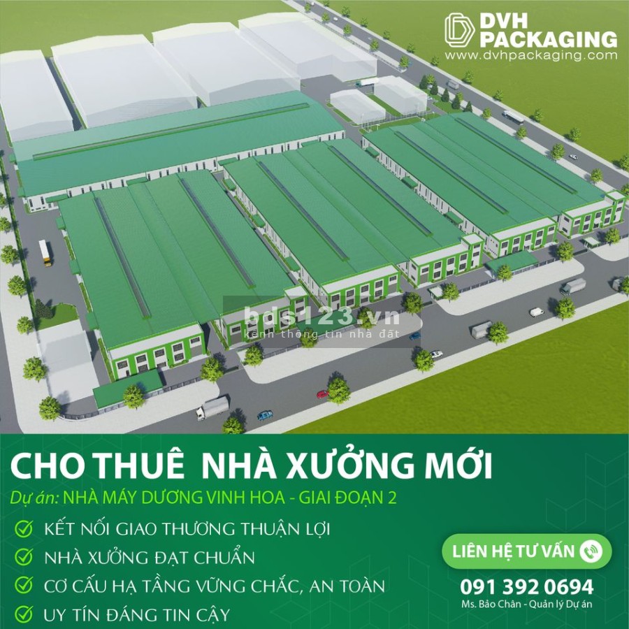 Cho thuê nhà xưởng mới 3 mặt tiền, DT 8200m2; 16000m2; 24000m2 KCN Hải Sơn, Đức Hòa, Long An