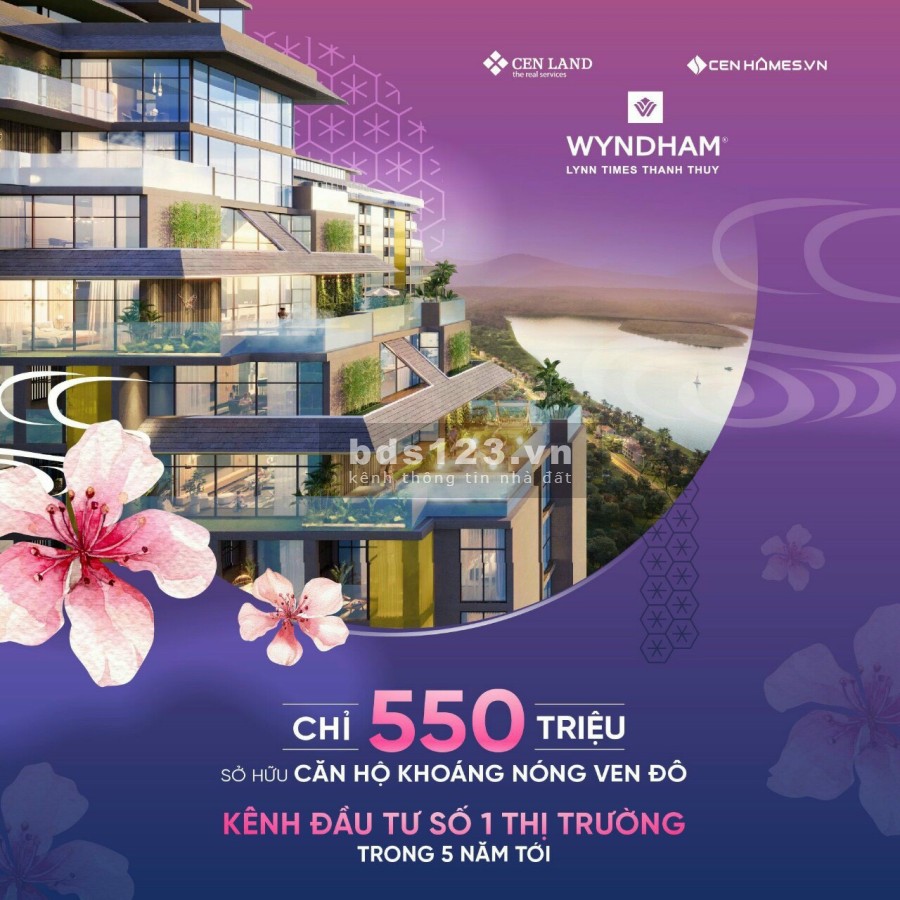 Mở bán căn hộ nghĩ dưỡng khoáng nóng 5 sao chuẩn quốc tế tại Wyndham Thanh Thuỷ, Phú Thọ